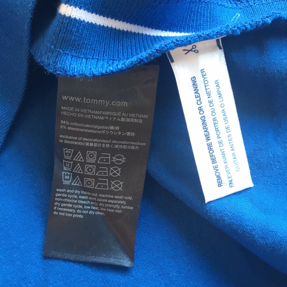 NWT Tommy Hilfiger royal blue polo shirt side strap size M - Picture 5 of 7
